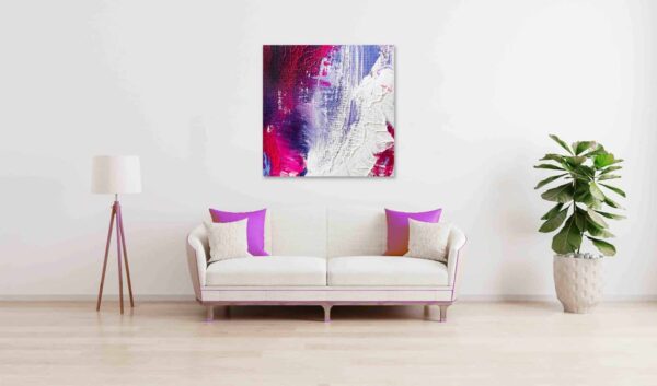 abstraktes acrylbild lila verlauf wandbild