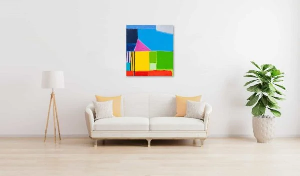 Acrylbild abstrakte Flächen farbig wandbild