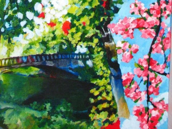 Modernes Acryl Gemälde Frühling