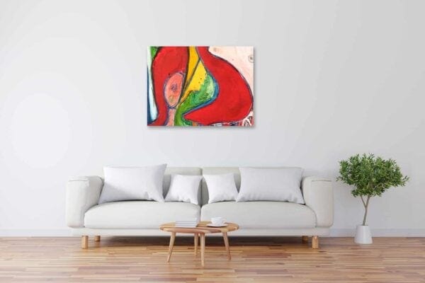 Modernes Acryl Gemälde roter Schwung wandbilder