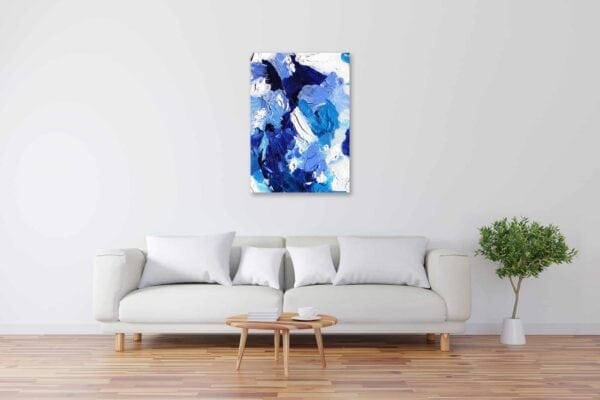 Acryl Gemälde abstrakt blau weiße Flächen bild kaufen