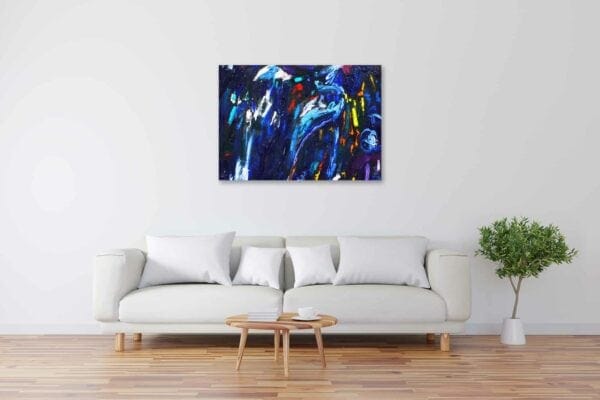 Acryl Gemälde abstrakt dunkel Blau bild kaufen