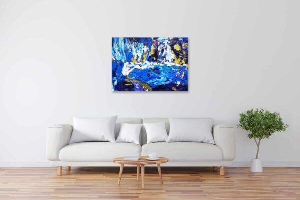 Acryl Gemälde abstrakt Gold Blau bild kaufen