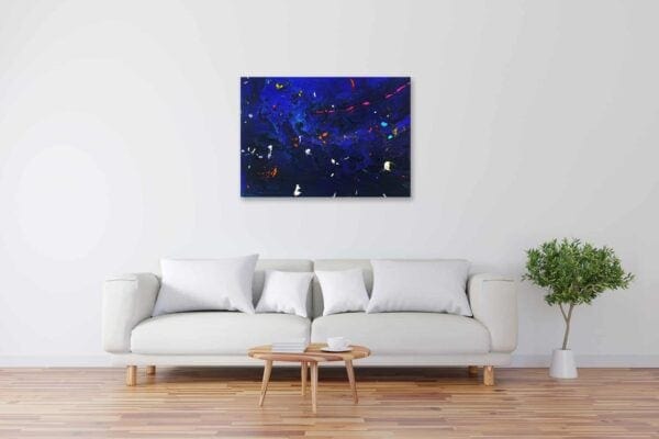 Acryl Gemälde abstrakt tief dunkles Blau bild kaufen