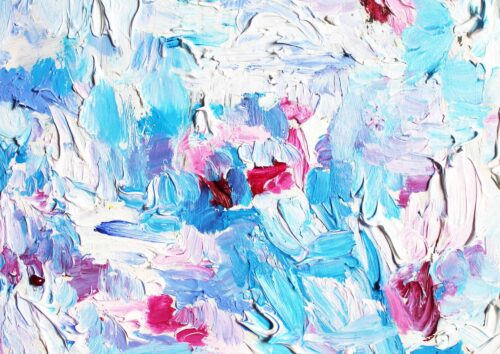 Acryl Gemälde abstrakte Blau Rosa Harmonie