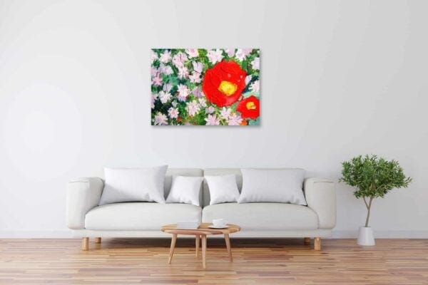 Acryl Gemälde abstrakte Blumen Frühling bild kaufen