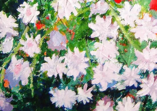 Acryl Gemälde abstrakte Blumen