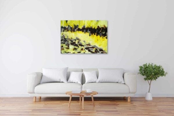 Acryl Gemälde abstrakte Landschaft Gelb Braunbild kaufen
