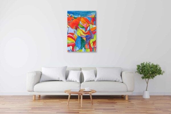 Acryl Gemälde abstrakter bunter Baum bild kaufen