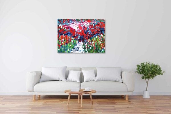 Acryl Gemälde abstrakter feuriger Himmel bild kaufen