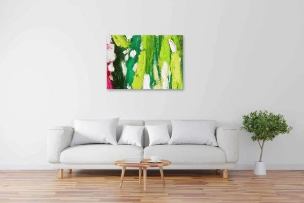 Acryl Gemälde abstraktes helles Grün bild kaufen