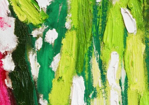 Acryl Gemälde abstraktes helles Grün