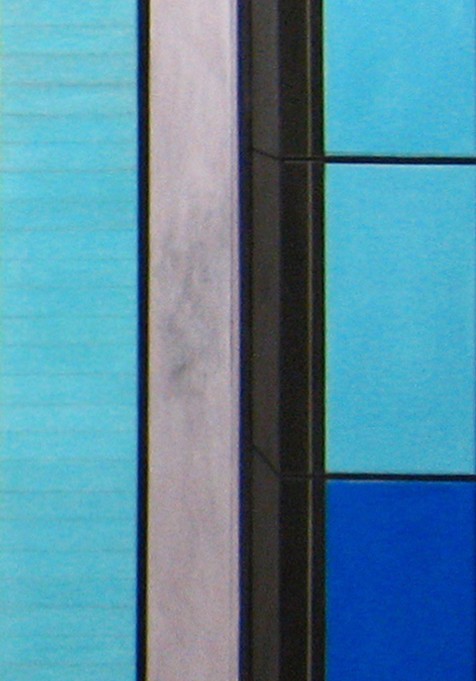 Ölgemälde auf Leinwand blau braune Flächen