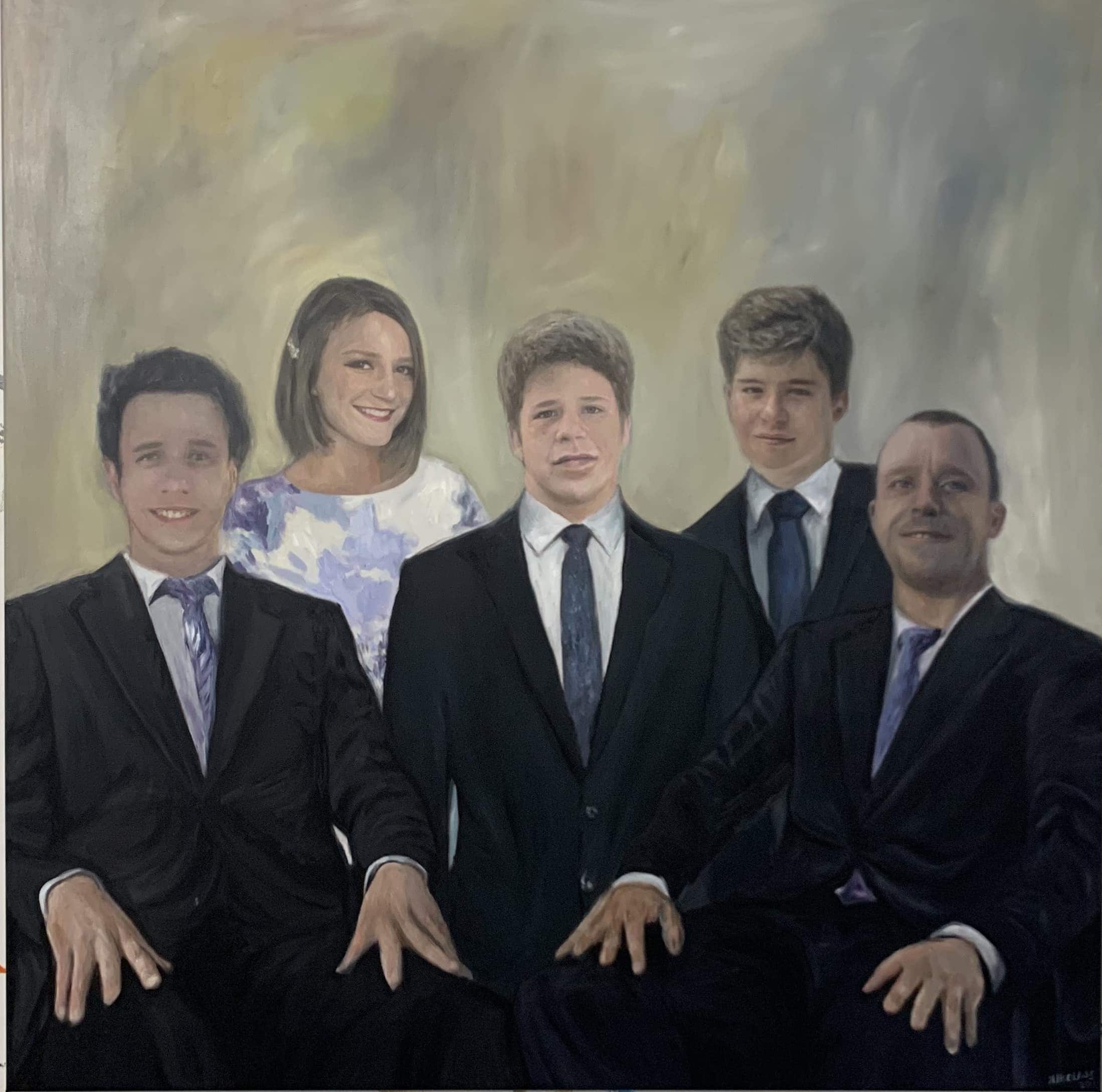 portrait painting familiy entrepeneur